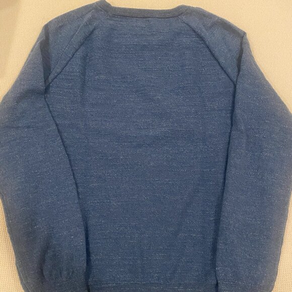 J Crew Textured Knit Light Blue Small Slim Fit Cotton Sweater Sweatshirt - Picture 4 of 5